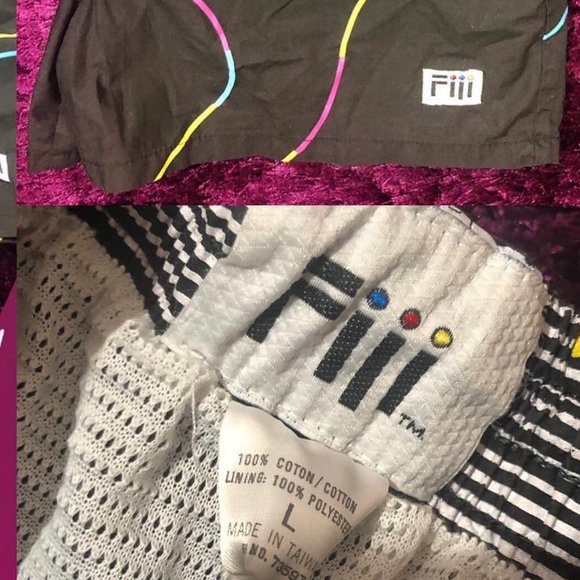 Vintage Fiii Unisex Swimming Retro Trunks - Picture 2 of 3